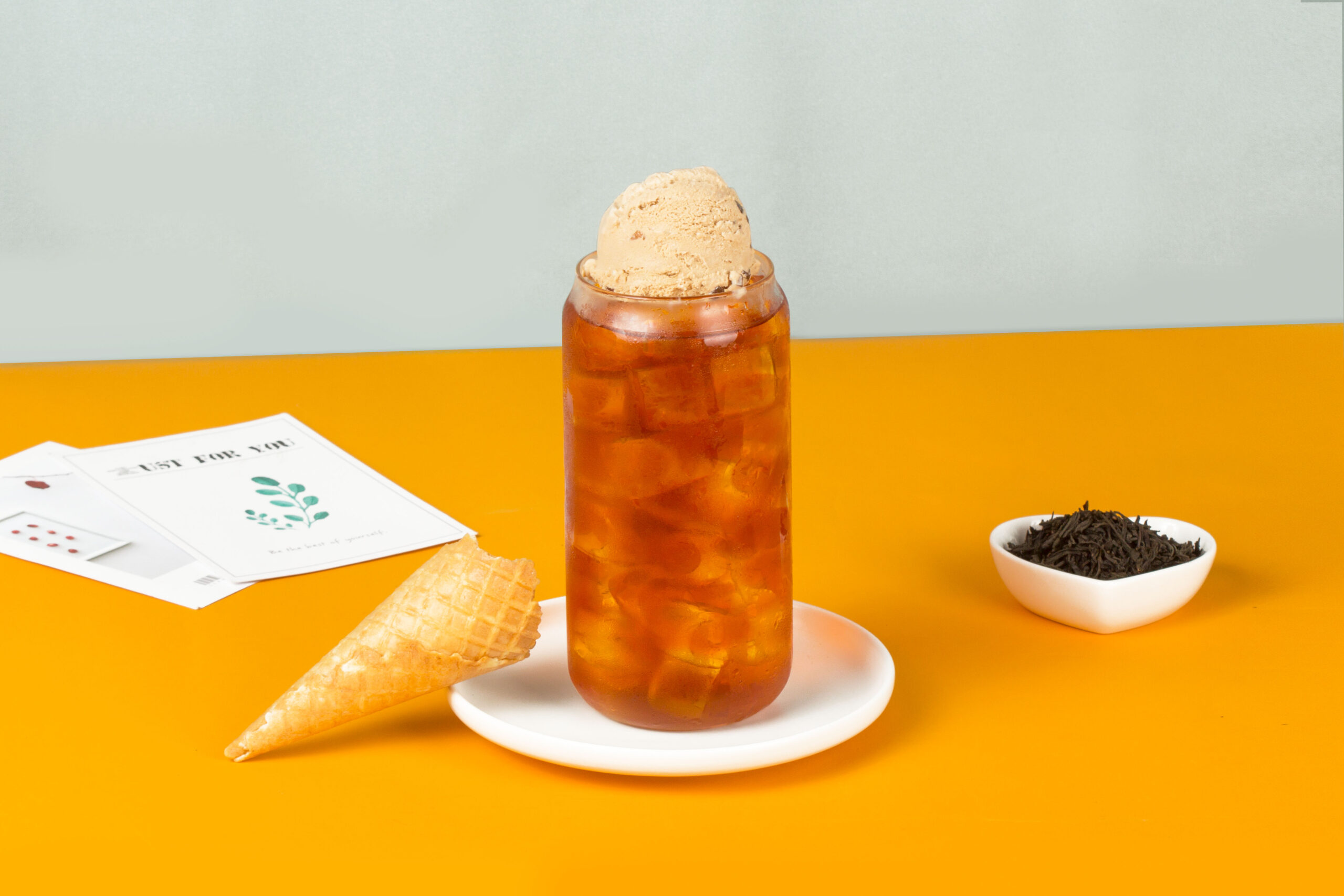 大红袍冰淇淋茶